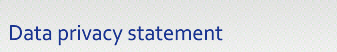 Data privacy statement Data privacy statement